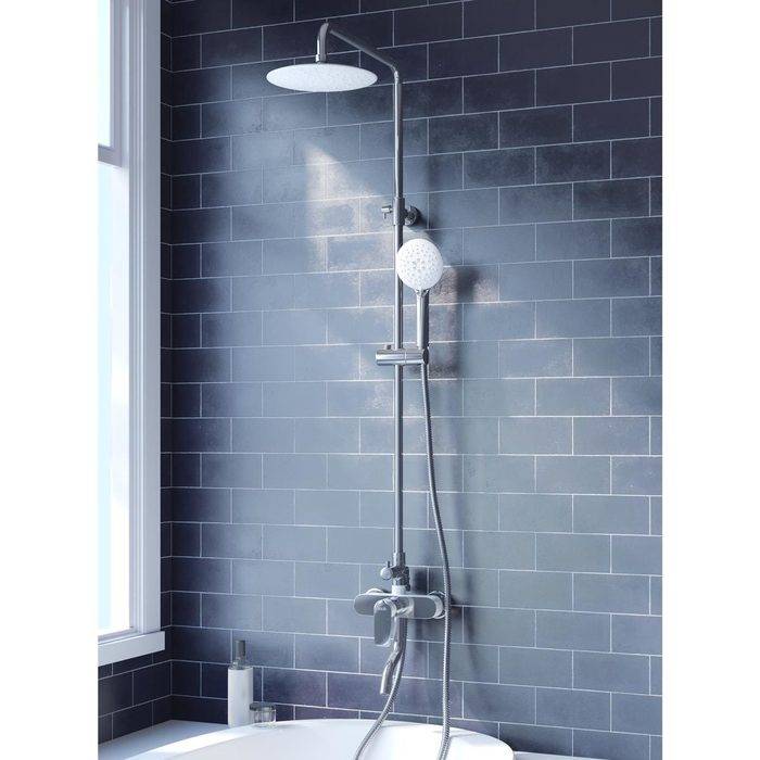 Фото Смеситель для ванны с верхним душем, IDDIS Cloud CLOSB00i06, хром/белый 1