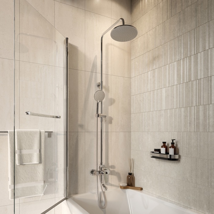 Фото Смеситель с верхним душем и изливом, Optima Home, IDDIS, OPTSB3Fi06 1