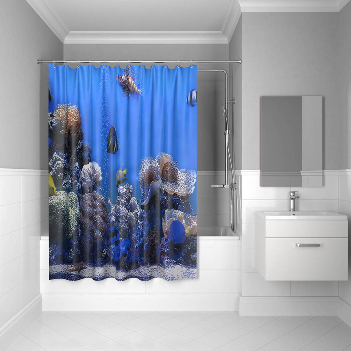 Фото Штора для ванной комнаты, 200*180 см, полиэстер, pacific ocean, IDDIS, SCID190P 0
