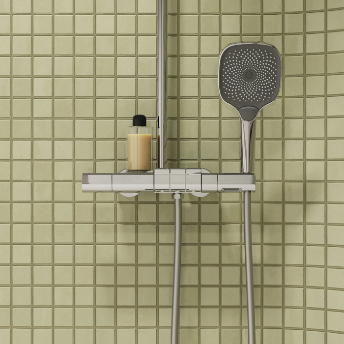 Фото Душевая система с тропическим душем с термостатом, хром глянцевый, SpaHome, IDDIS, SPHSBTKi06 9