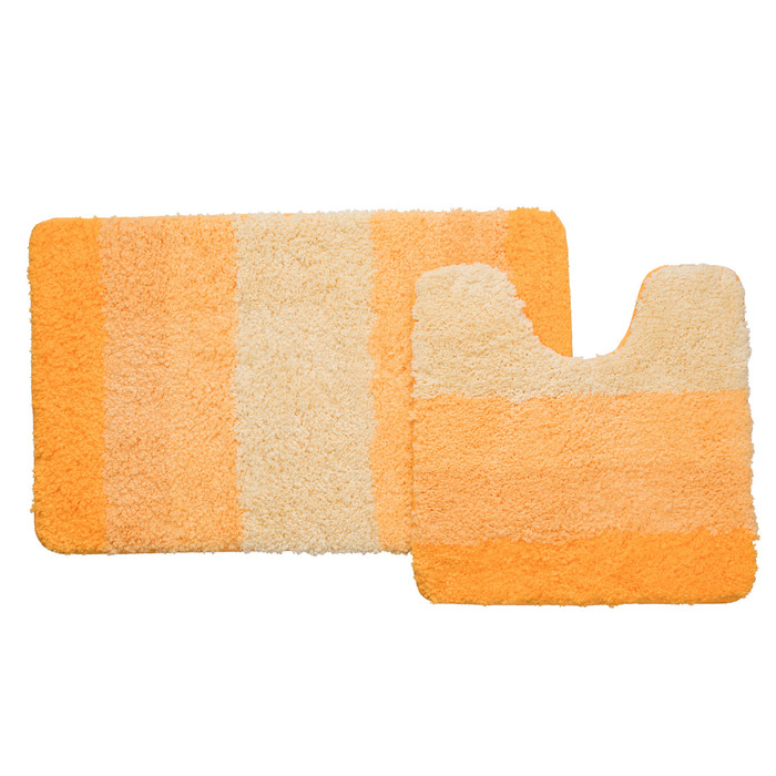 Фото Набор ковриков для ванной комнаты, 50*80 см, 50*50 см, полиэстер, Yellow Gradiente, IDDIS, 551М580i13 0