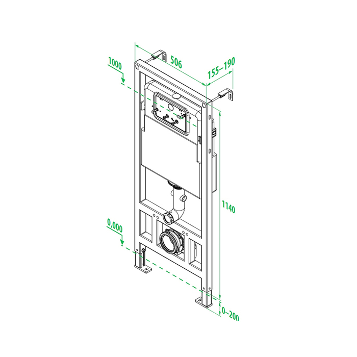 Фото Инсталляция рамная для подвесного унитаза, Neofix, IDDIS, NEO0000I32 2