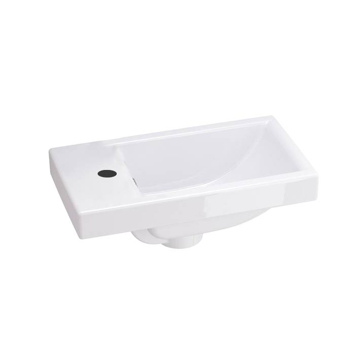 Фото Тумба с умывальником для ванной комнаты, подвесная, 40 см, IDDIS Torr TOR40W1i95K, белая 1