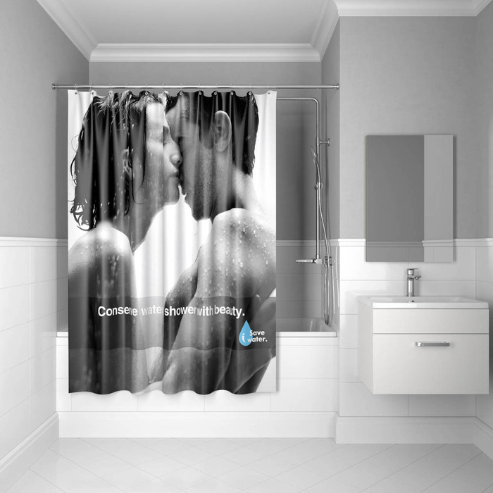Фото Штора для ванной комнаты, 200x180 см, полиэстер, IDDIS Basic SCID160P 5