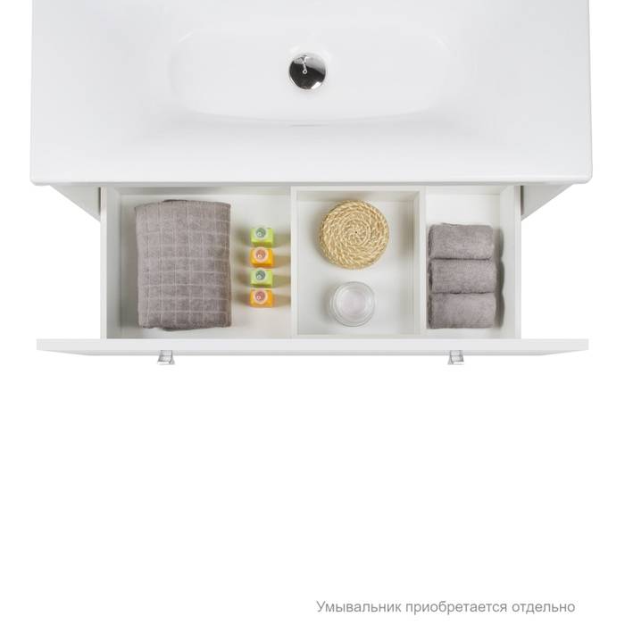 Фото Тумба для ванной комнаты, подвесная, 90 см, подходит умывальник 0029000i28 IDDIS Rise RIS90W0i95, белая 3