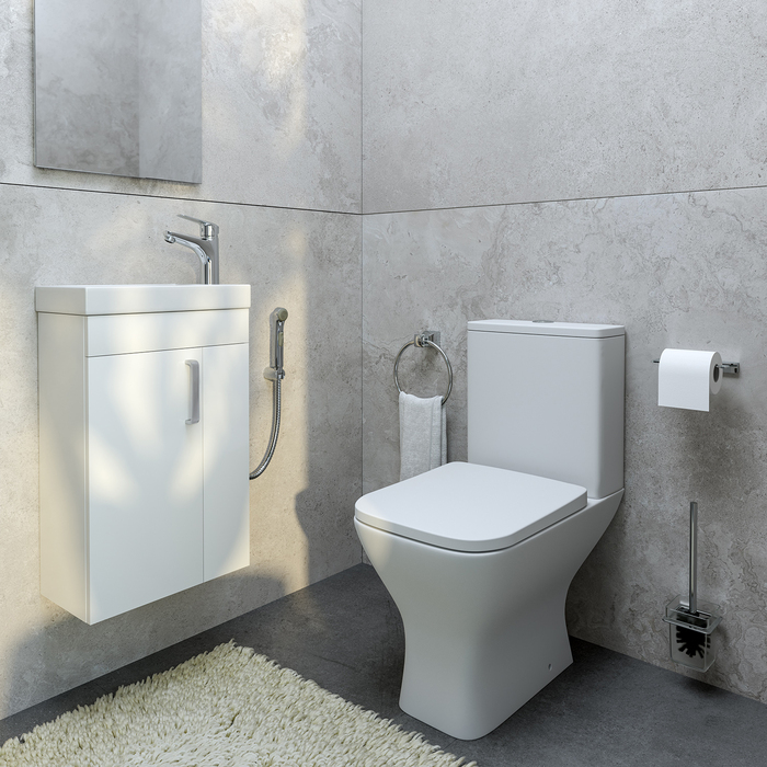 Фото Тумба для ванной комнаты, подвесная, белая, 40 см, Torr, IDDIS, TOR40W1i95. Подходит умывальник 0014000U28 5
