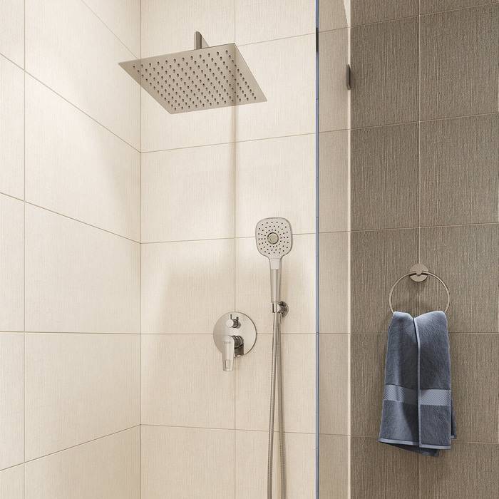 Фото Душевая насадка верхняя квадратная IDDIS Built-in Shower Accessories 00630SSi64 2