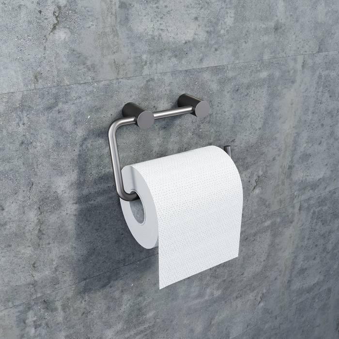 Фото Держатель для туалетной бумаги без крышки, сплав металлов, IDDIS Petite PETGM00i43, графит 0