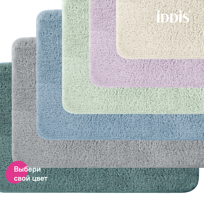 Фото Набор ковриков для ванной комнаты, 50х80 + 50х50, микрофибра, розовый, IDDIS, BSET04Mi13 8