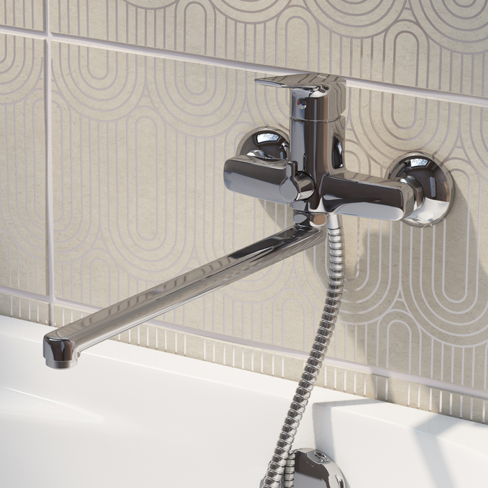 Фото Смеситель для ванны с длинным изливом с керамическим дивертором Vibe, IDDIS, VIBSBL2i10WA 3