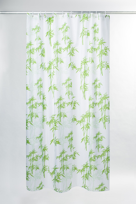 Фото Штора для ванной комнаты, 200*200 см, полиэстер, bamboo leaf,  IDDIS, SCID010P 1