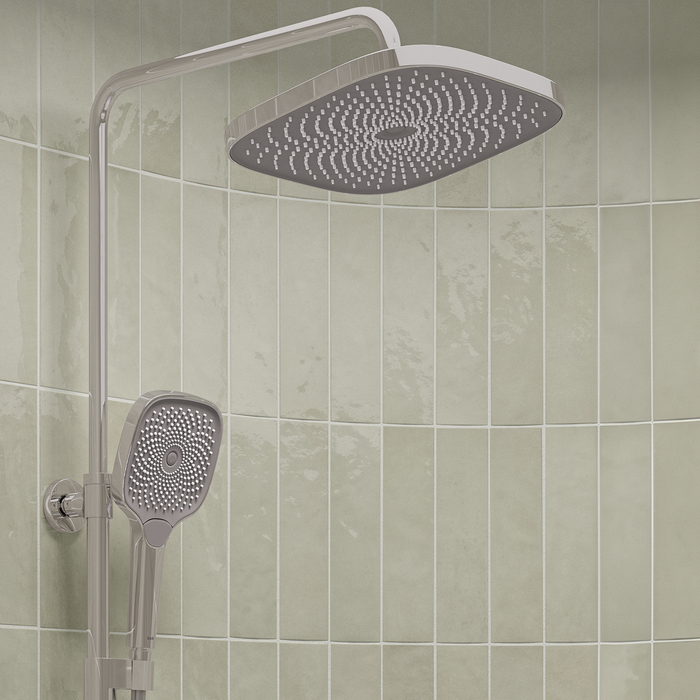 Фото Душевая система с тропическим душем с термостатом, хром глянцевый, SpaHome, IDDIS, SPHSBTKi06 7