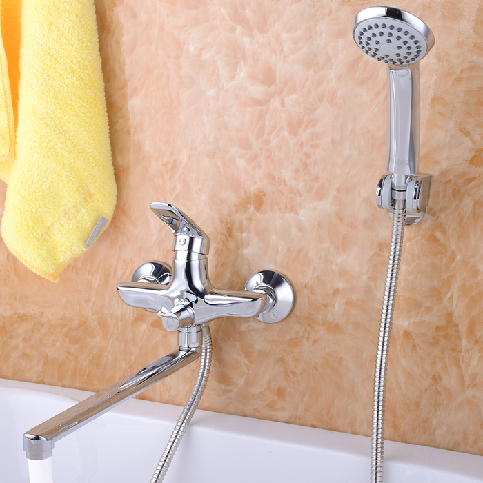 Фото Смеситель для ванны с длинным изливом с керамическим дивертором, Male, IDDIS, MALSBL2i10 3
