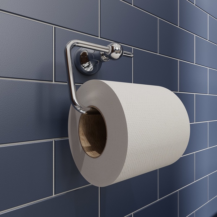 Фото Держатель для туалетной бумаги без крышки, глянцевый хром, сплав металлов, Retro, IDDIS, RETSS00i43 2