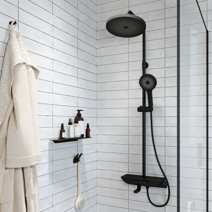 Фото Смеситель для ванны с верхним душем, черный матовый, SpaHome, IDDIS, SPABLBTi06 3