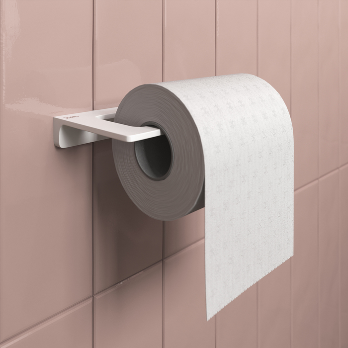Фото Держатель для туалетной бумаги без крышки, сплав металлов, Slide, белый матовый, IDDIS. 12