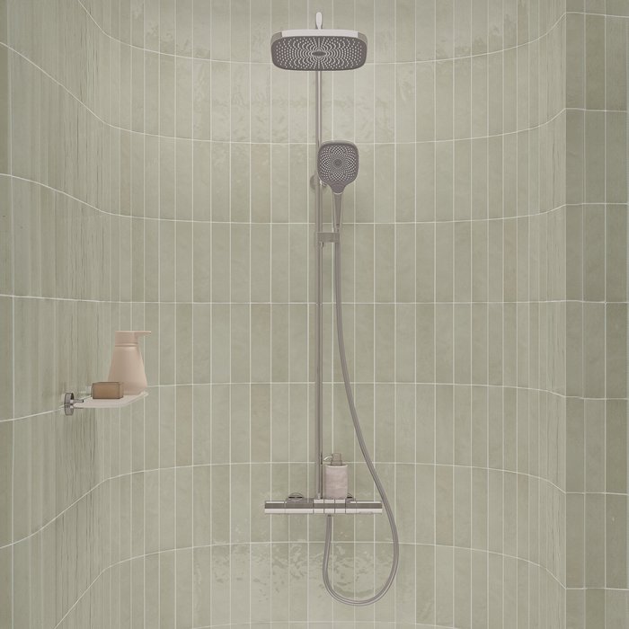Фото Душевая система с тропическим душем с термостатом, хром глянцевый, SpaHome, IDDIS, SPHSBTKi06 3