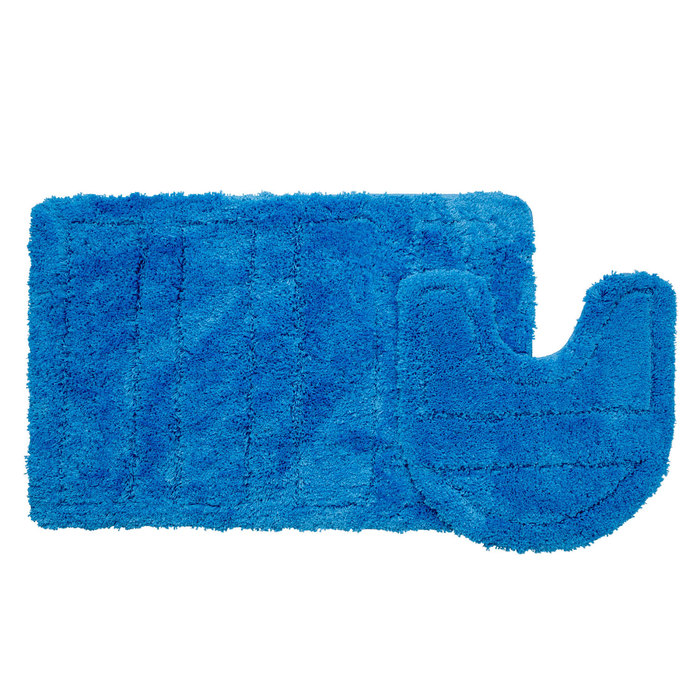 Фото Набор ковриков для ванной комнаты, 60х90 + 50х50 см, микрофибра, Blue Landscape, IDDIS, 241M590i13 0