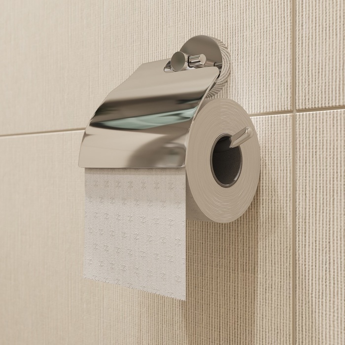 Фото Держатель для туалетной бумаги с крышкой, глянцевый хром, сплав металлов, Sena, IDDIS, SENSSC0i43 1