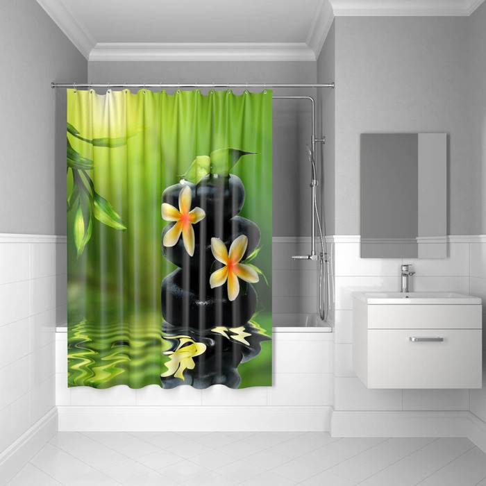 Фото Штора для ванной комнаты, 180x200 см, полиэстер, IDDIS Basic 680P18Ri11 0