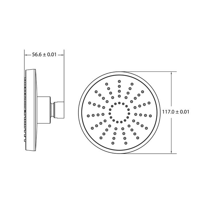 Фото Душевая насадка верхняя круглая, мини IDDIS Built-in Shower Accessories 008MINPi64, хром 6