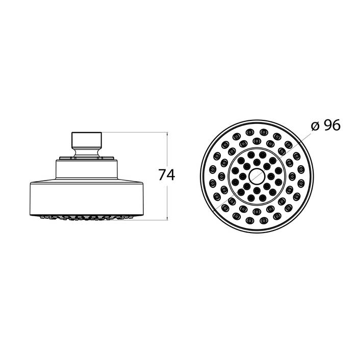 Фото Душевая насадка верхняя круглая, мини IDDIS Built-in Shower Accessories 007MINPi64, хром 5