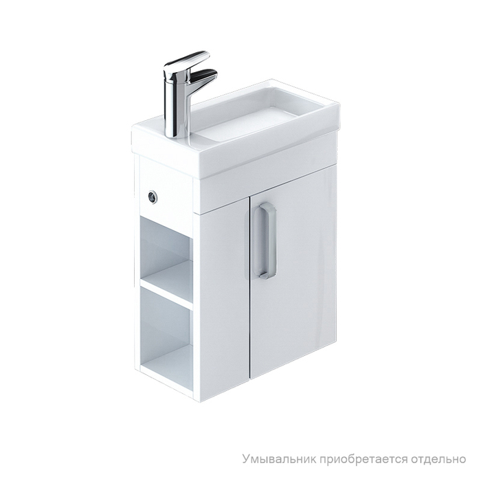 Фото Тумба для ванной комнаты, подвесная, белая, 40 см, Torr, IDDIS, TOR40W1i95. Подходит умывальник 0014000U28 1