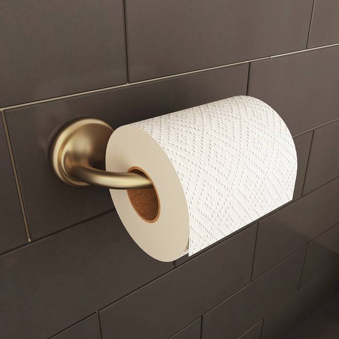 Фото Держатель для туалетной бумаги без крышки, сплав металлов, IDDIS Oldie OLDBR00i43, бронза 0
