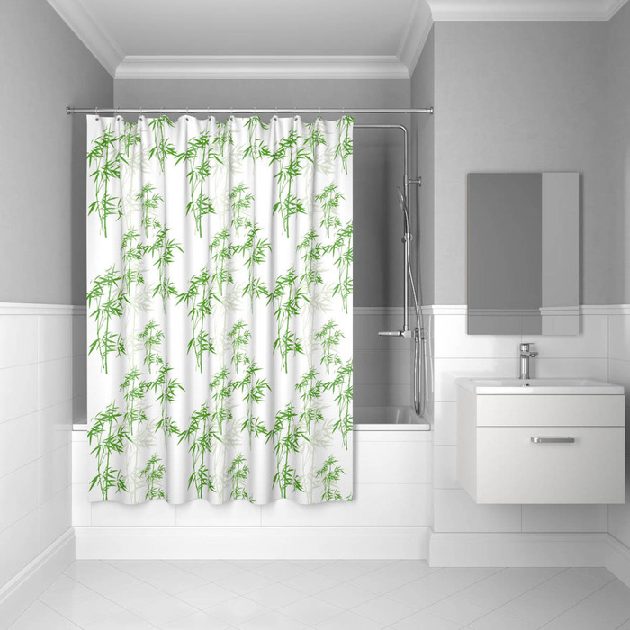 Фото Штора для ванной комнаты, 200*200 см, полиэстер, bamboo leaf,  IDDIS, SCID010P 0