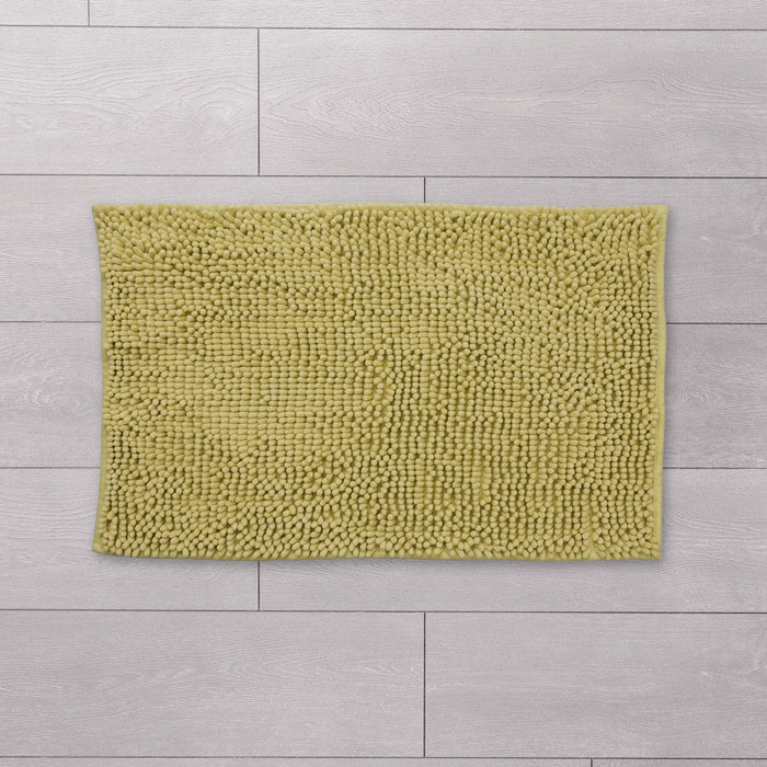 Фото Коврик для ванной комнаты, 50*80 см, микрофибра (шенилл), Green Leaf, IDDIS, 610M580i12 1