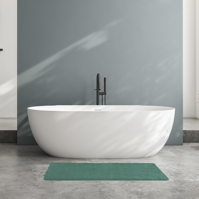 Фото Коврик для ванной комнаты, 70x120, микрофибра, темно-зеленый, IDDIS, BSQL06Mi12 9