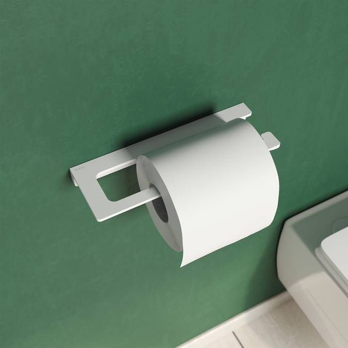 Фото Держатель для туалетной бумаги без крышки, сплав металлов, IDDIS Slide SLIWT00i43, белый матовый 0
